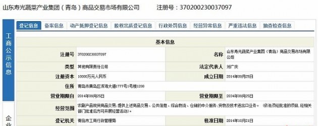 山东寿光蔬菜交易市场即将“迁都”青岛？